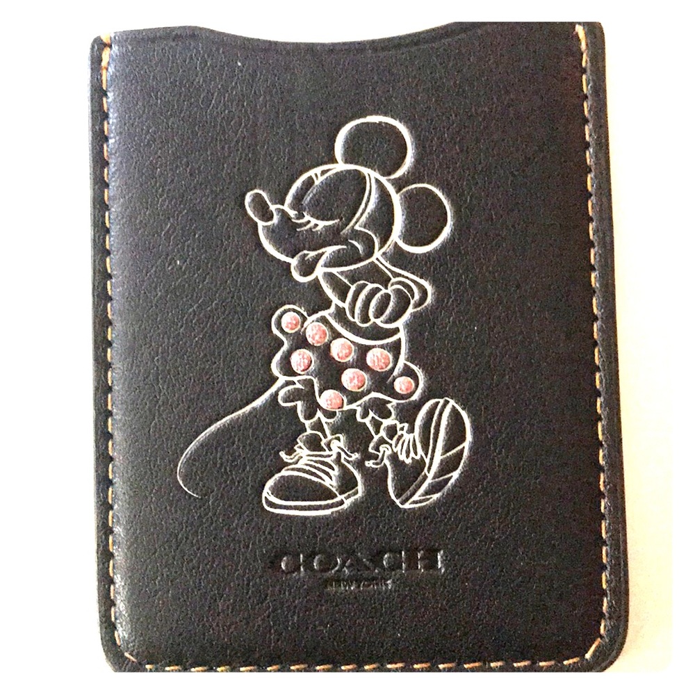 Coach Leather Minnie Mouse Disney Phone Wallet